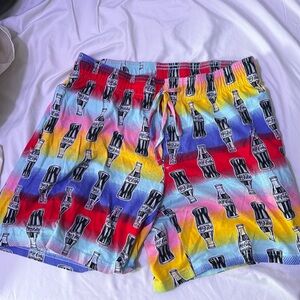 Size Small 100% Cotton Rainbow Coca Cola Shorts
